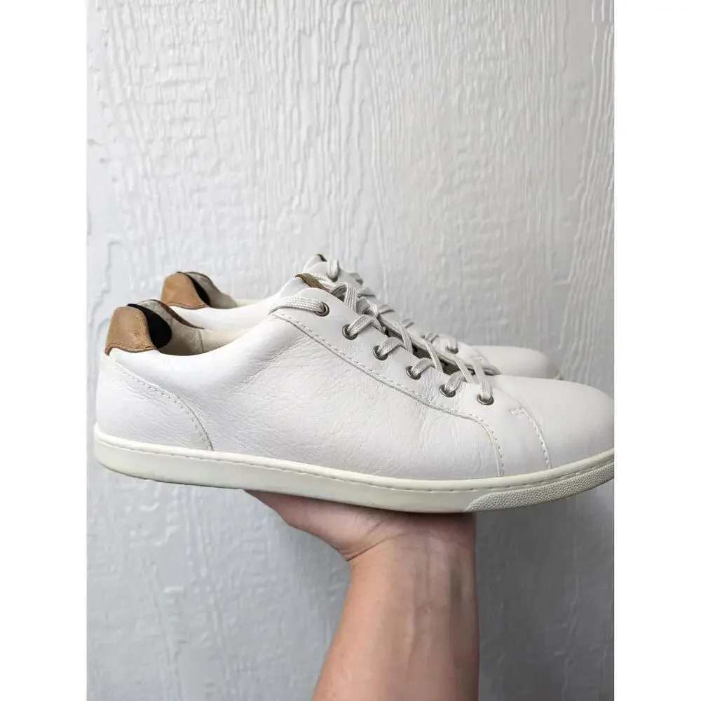 Born Ashram II White Leather Sneakers Shoes Preppy Minimalist Men's Size 13